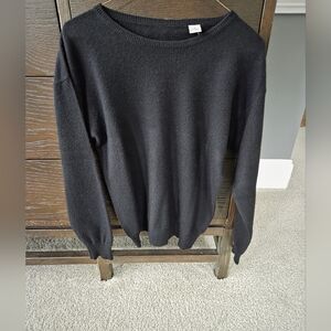 Black Womens Cashmere Pullover Sweater